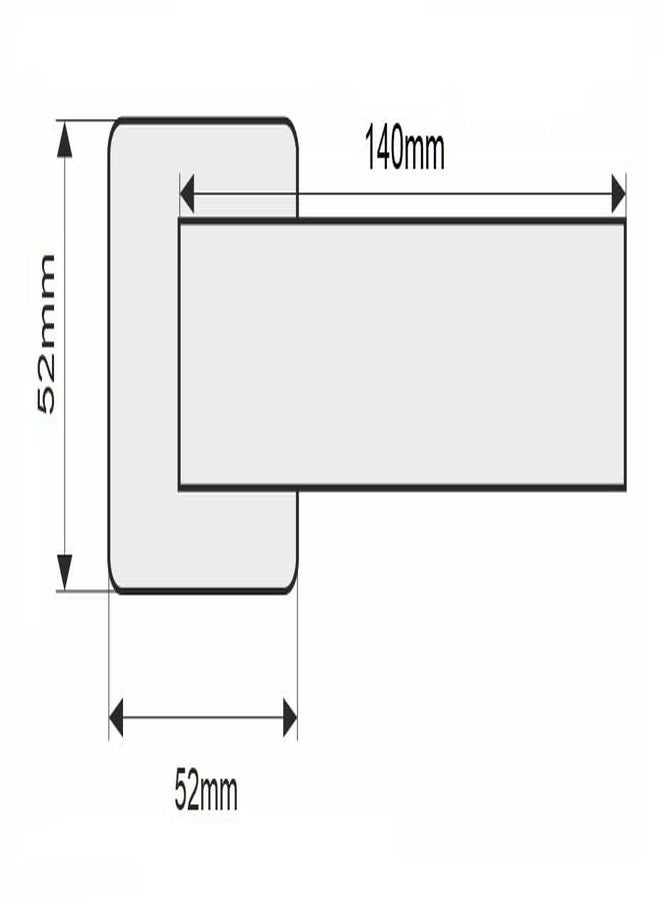 شريدا مقبض باب من الفولاذ المقاوم للصدأ SHRIDA 423 على قاعدة | لونان: أسود وفولاذ مقاوم للصدأ | مقاس اللوحة: 52 مم | تصميم عصري مريح للأبواب الداخلية - Image 4
